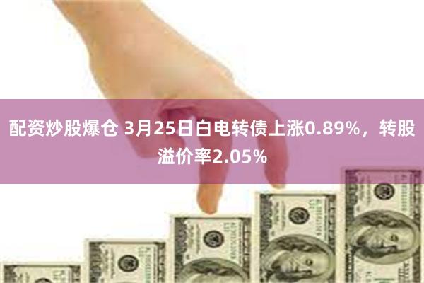 配资炒股爆仓 3月25日白电转债上涨0.89%，转股溢价率2.05%