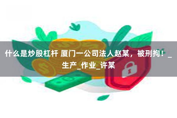 什么是炒股杠杆 厦门一公司法人赵某，被刑拘！_生产_作业_许某