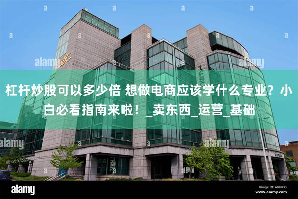 杠杆炒股可以多少倍 想做电商应该学什么专业？小白必看指南来啦！_卖东西_运营_基础