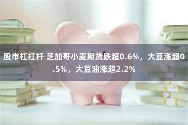 股市杠杠杆 芝加哥小麦期货跌超0.6%，大豆涨超0.5%，大豆油涨超2.2%