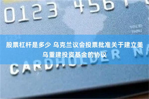 股票杠杆是多少 乌克兰议会投票批准关于建立美乌重建投资基金的协议