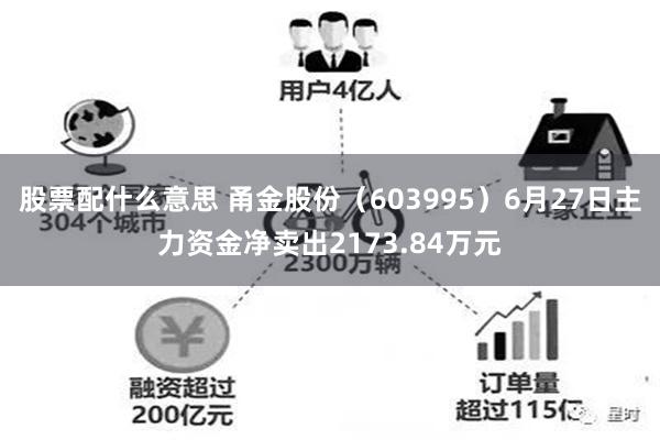 股票配什么意思 甬金股份（603995）6月27日主力资金净卖出2173.84万元