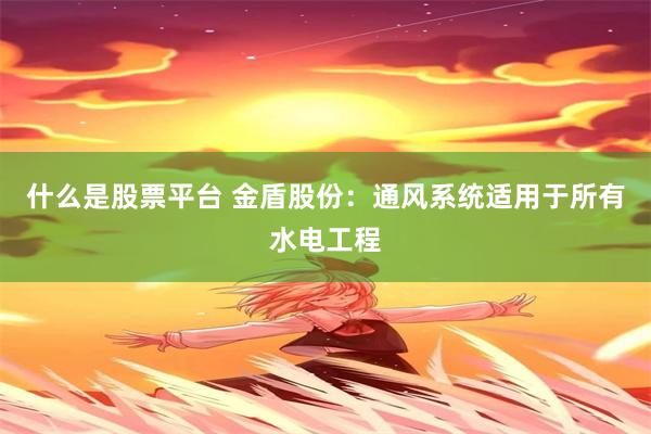 什么是股票平台 金盾股份：通风系统适用于所有水电工程