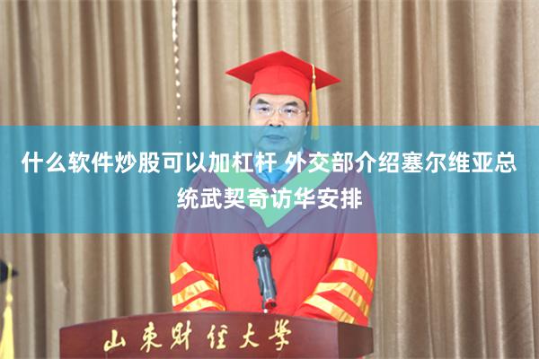 什么软件炒股可以加杠杆 外交部介绍塞尔维亚总统武契奇访华安排
